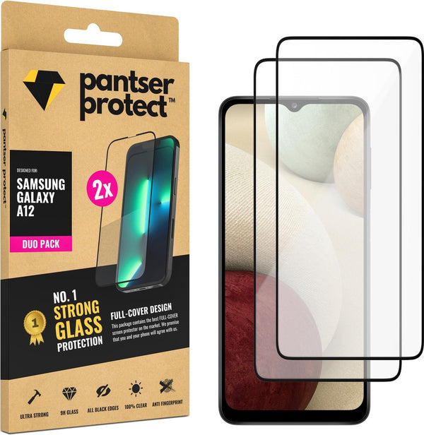 [EOL] DUO-PACK - 2x Pantser Protect™ Glass Screenprotector Geschikt voor Samsung Galaxy A12 - Case Friendly - Premium Pantserglas - Glazen Screen Protector