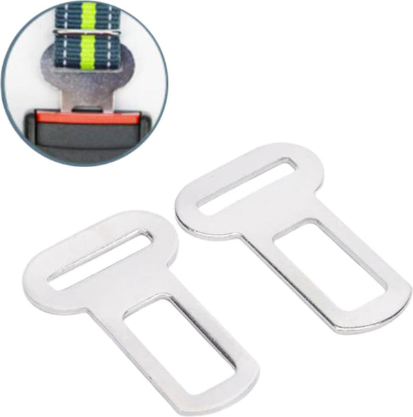 Set van 2 Gordel Piep Alarm Stoppers - Metaal - Piep Stopper - Waarschuwing Stopper - Gordel Clip - Autogordel Piep - Auto Accessoires