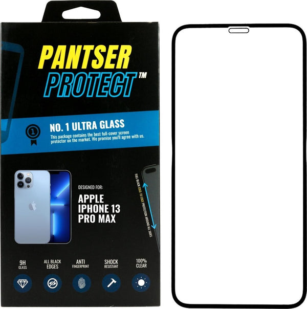 Pantser Protect ™ Case Friendly Full Edge Screenprotector Geschikt voor Apple iPhone 13 Pro Max / iPhone 14 Plus - Premium glazen anti vingerafdruk full-cover Pantserglas Protector - Tempered Glass Bescherm Glas