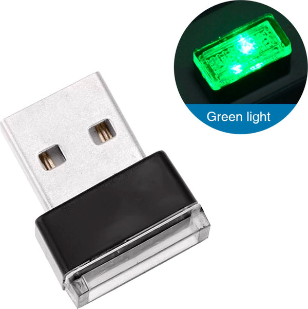 USB Led Verlichting Groen - USB LED Lampje voor Auto, Interieur of Laptop - Mini Sfeerverlichting Dashboard - Nachtverlichting Auto - Autoverlichting