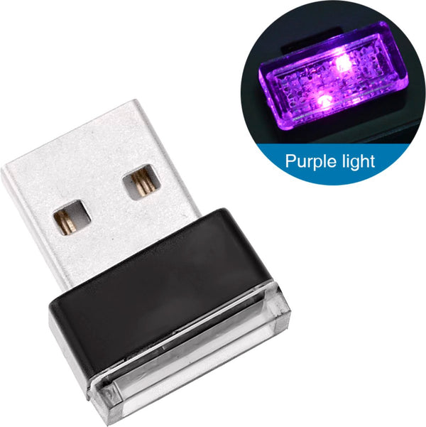 USB Led Verlichting Paars - USB LED Lampje voor Auto, Interieur of Laptop - Mini Sfeerverlichting Dashboard - Nachtverlichting Auto - Autoverlichting