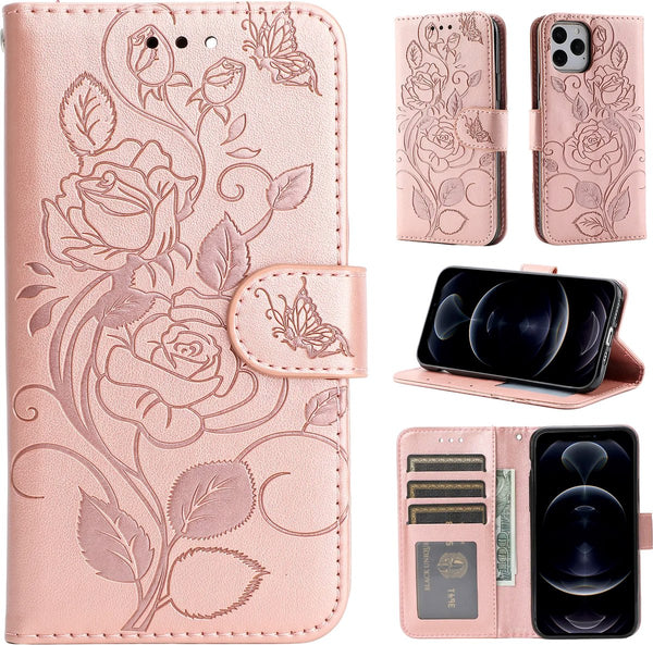 [EOL] Hoesje Rozen Roze - Geschikt voor OPPO A16 / A16s - Portemonnee Book Case - Boekje Met Kaarthouder / Pasjeshouder en Magneetsluiting - Booklet Beschermhoes - Boekhoesje met Draagkoord