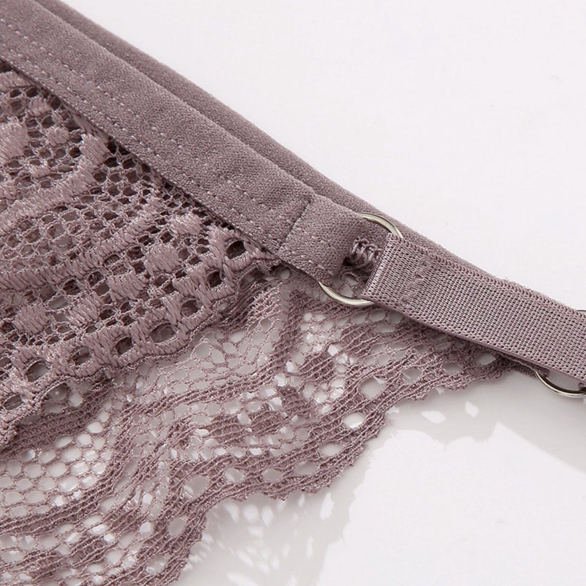 Luxe Dames String met Kant - 2 Stuks - Nude & Mintgroen - Intieme Lingerie Dames / Ondergoed Set Vrouw - High Waist - Maat M