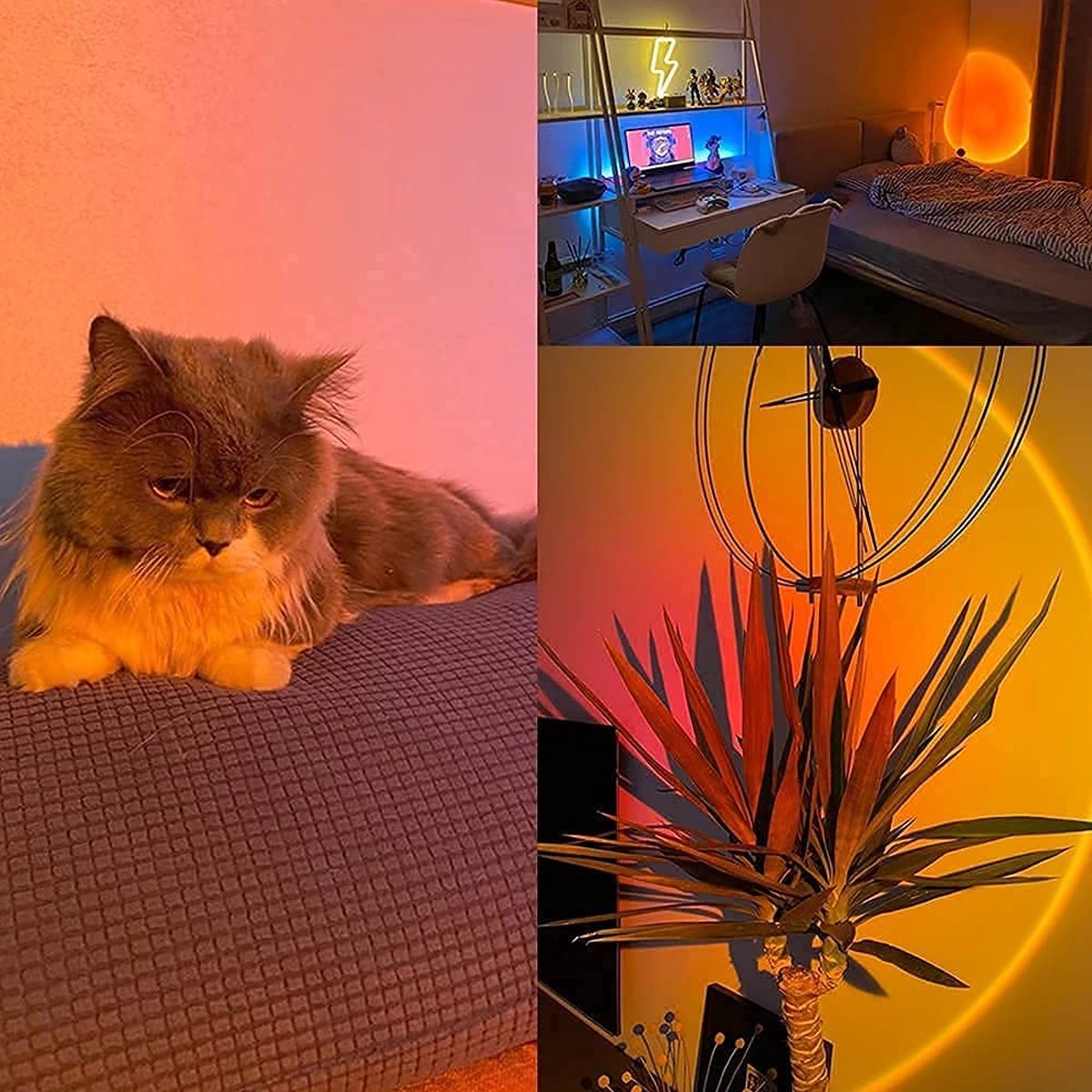Sunset lamp - 16 kleuren - Projector lamp - Afstandsbediening - remote control - Zonsopgang - zonsondergang - Led Lamp - Sfeer verlichting - Zacht licht - summervibes