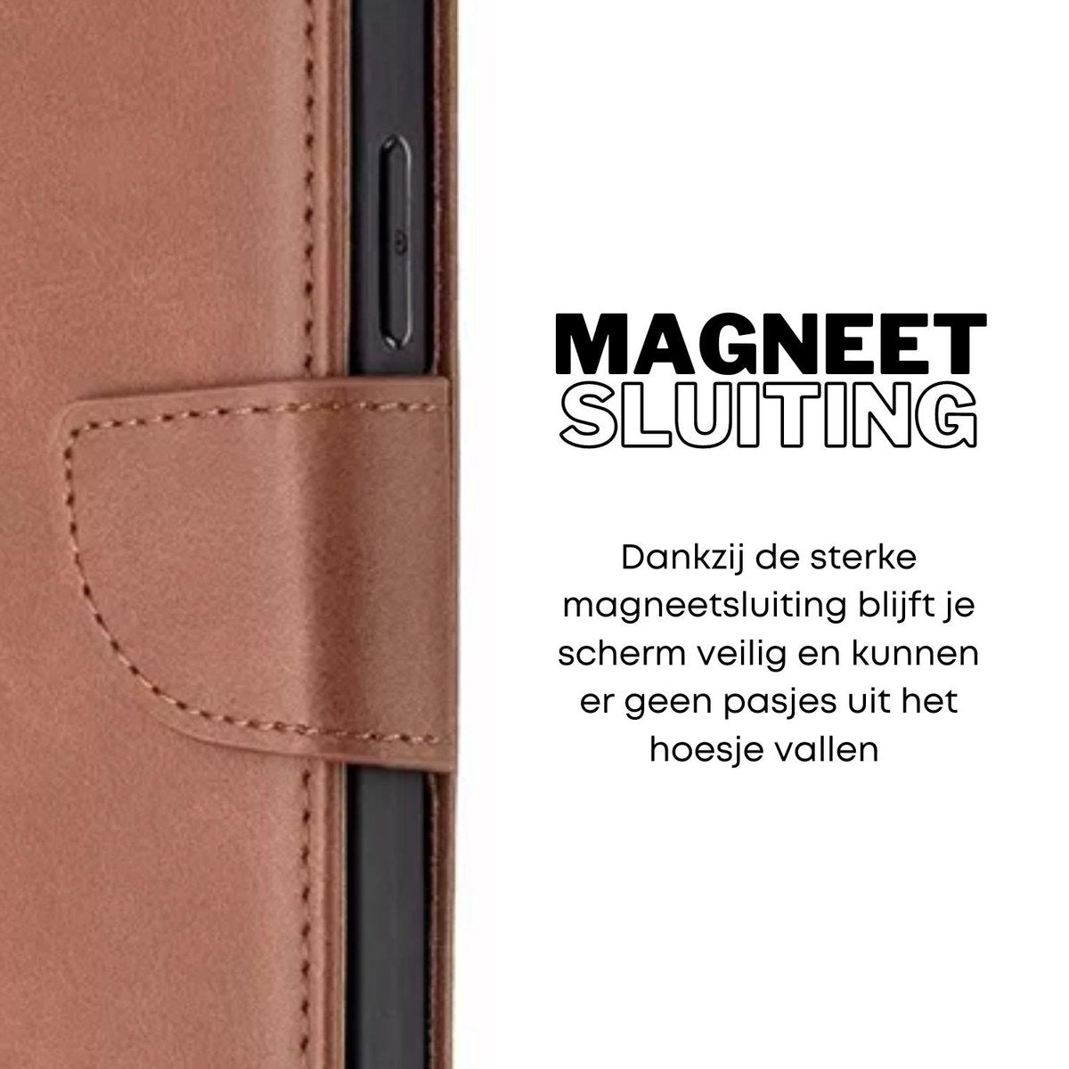 [EOL] Hoesje Bruin - Geschikt voor OPPO Reno 7 4G - Portemonnee Book Case - Boekje Met Kaarthouder / Pasjeshouder en Magneetsluiting - Booklet Beschermhoes Kunstleer