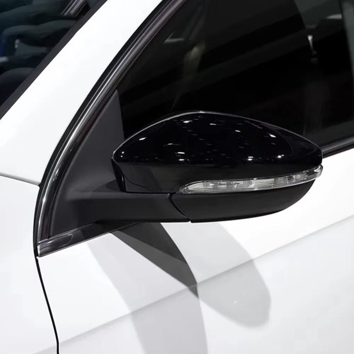 Zwarte Spiegelkappen - Set 2 Stuks - Geschikt voor Volkswagen Golf 7 & Golf 7.5 - Ook voor GTI GTE GTD - Hoogglans Zwart Pianolak - Auto Accessoires