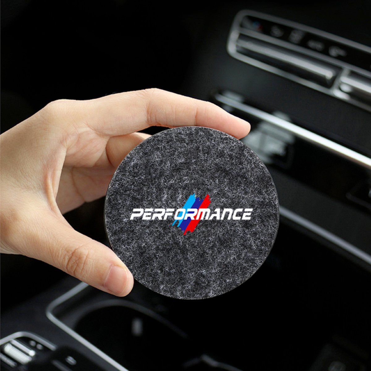 Set van 2 Bekerhouder Inleggers - Vilt Grijs - Performance - Geschikt voor alle automerken/ universeel - Foam Bekerhouders Onderzetters - Auto Accessoires