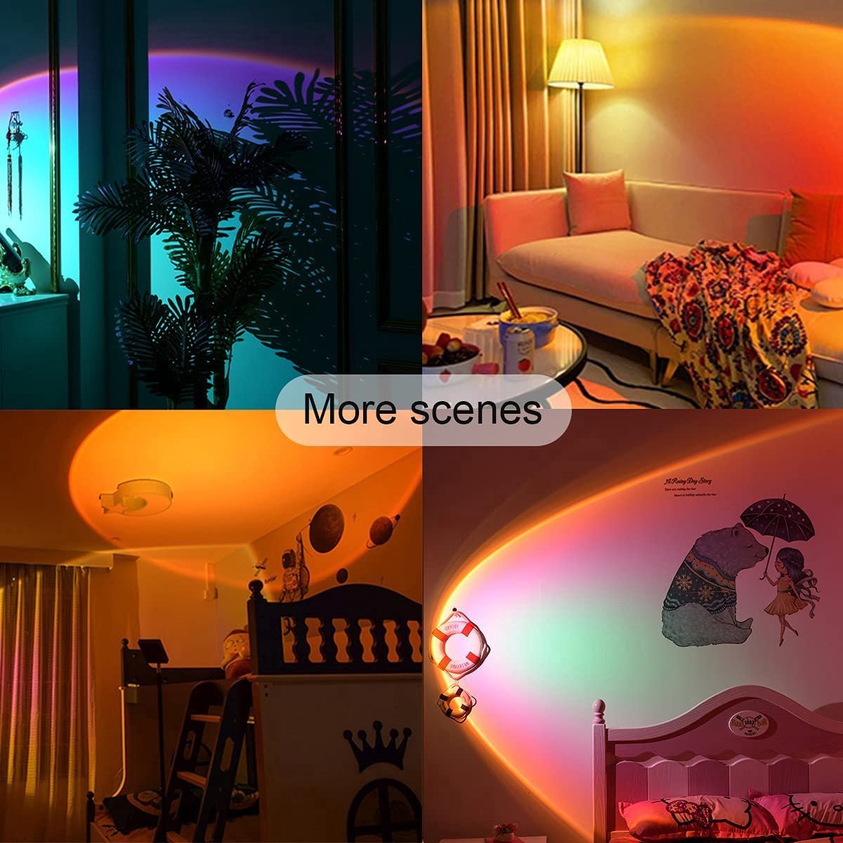 Sunset lamp - 16 kleuren - Projector lamp - Afstandsbediening - remote control - Zonsopgang - zonsondergang - Led Lamp - Sfeer verlichting - Zacht licht - summervibes