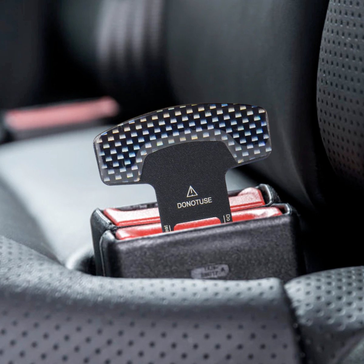 Set van 2 Gordel Alarm Stoppers - Carbon Look - Gordel Piep Stopper - Waarschuwing Stopper - Gordel Clip - Autogordel Piep - Auto Accessoires