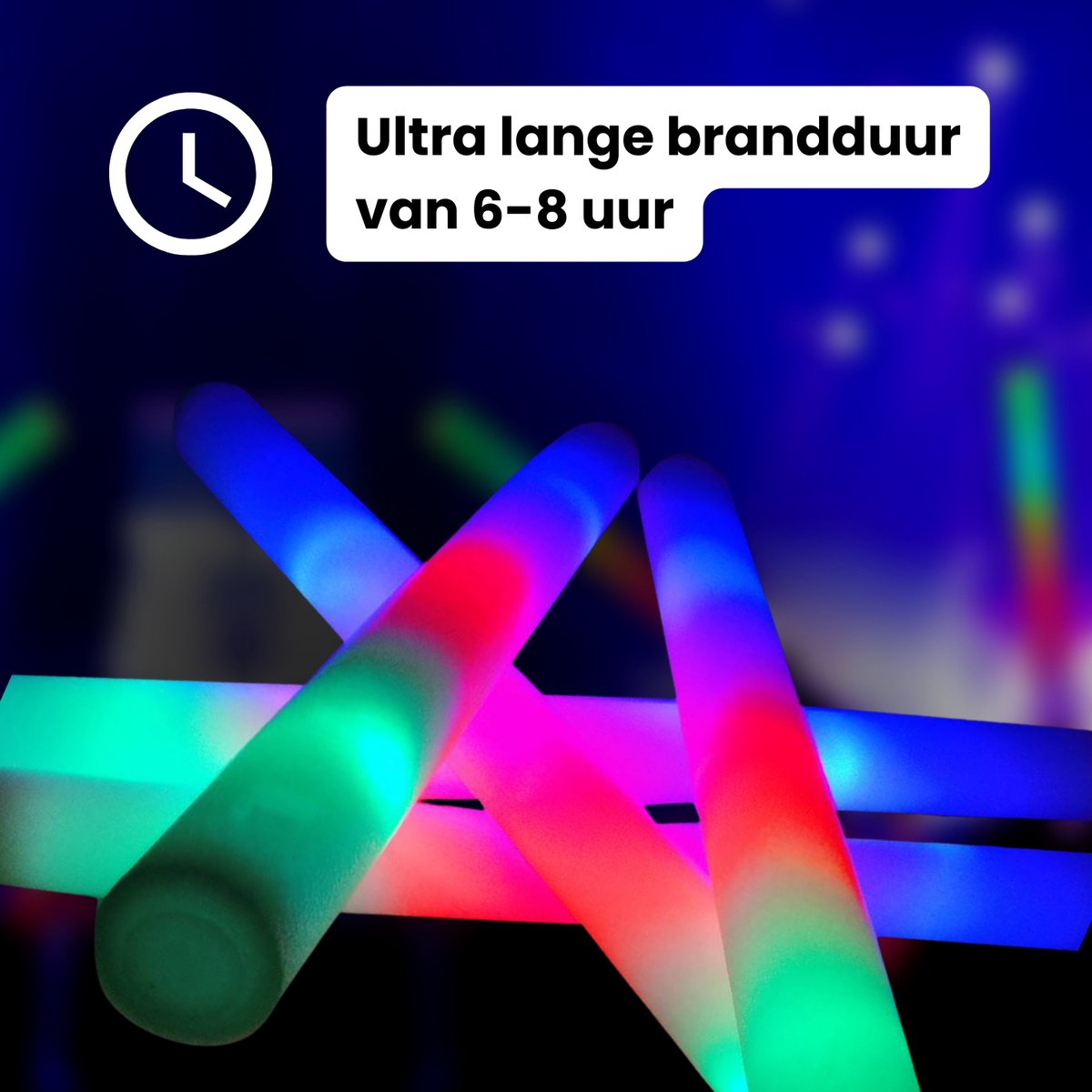 180x Led Lichtstaven Foam - Multicolor Led Sticks - FEEST VOORDEELPACK - Neon Party Sticks - Verjaardag Feest Versiering - Bruiloft Huwelijk - Lichtstaaf - Lampjes Kerst - Glow in The Dark