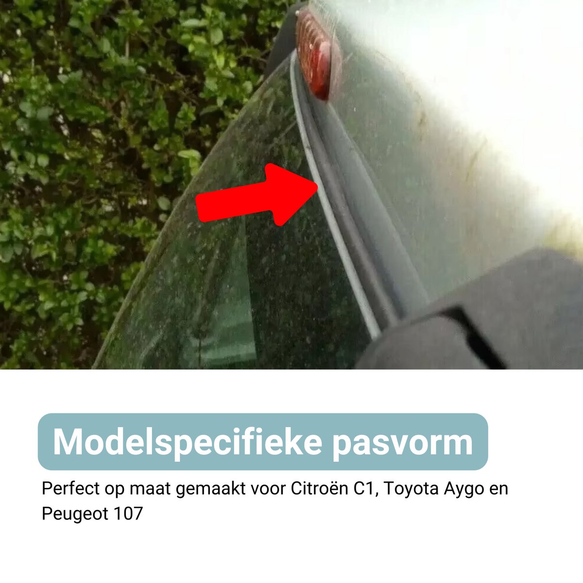 Anti Waterlekkage Strip Kofferbak - Rubber Afsluitstrip Geschikt voor Toyota Aygo / Citroën C1 / Peugeot 107 - Reparatie Lekkage - Vochtprobleem Citroën en Peugeot - Vochtprobleem Oplossen - Rubber Strip Zelfklevend