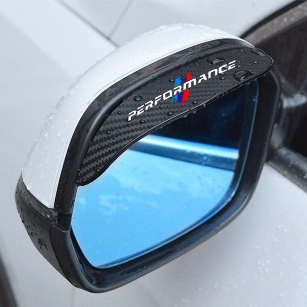 Set van 2 Regen Afdekkapjes - Performance - Carbon Look - Zijspiegels - Geschikt voor alle automerken/ universeel - Spiegelkappen Regen Werend - Spiegel Spoilers - Auto Accessoires