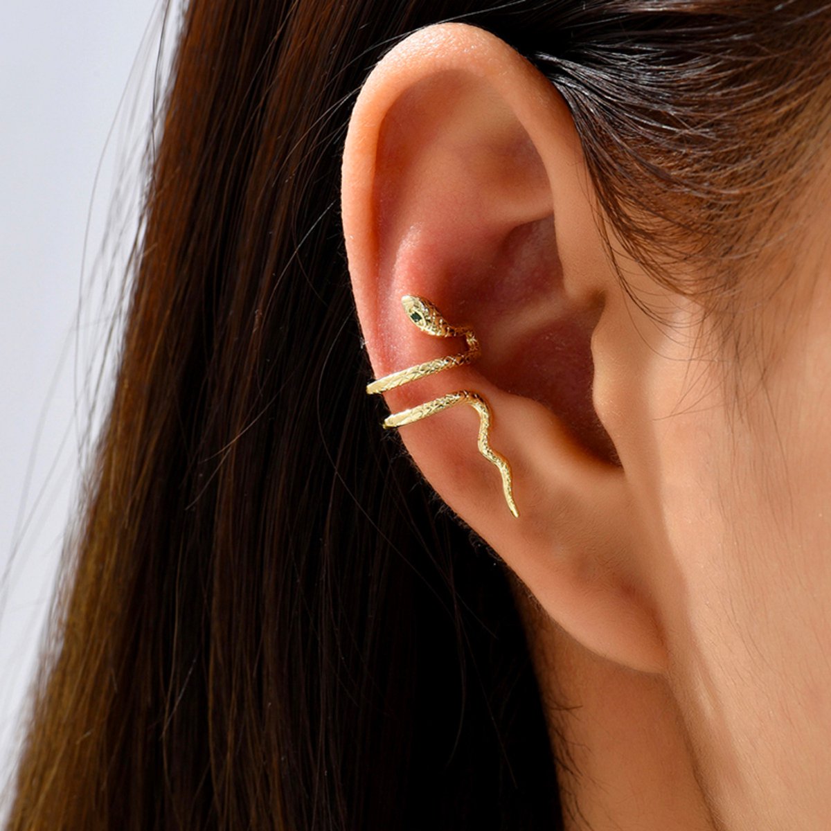 Fake Helix Slang Goud - Nep Piercing - Klem Oorbel - Sieraad Oor - Oorpiercing - Nep Helix - Ringetje Goud - Metaal