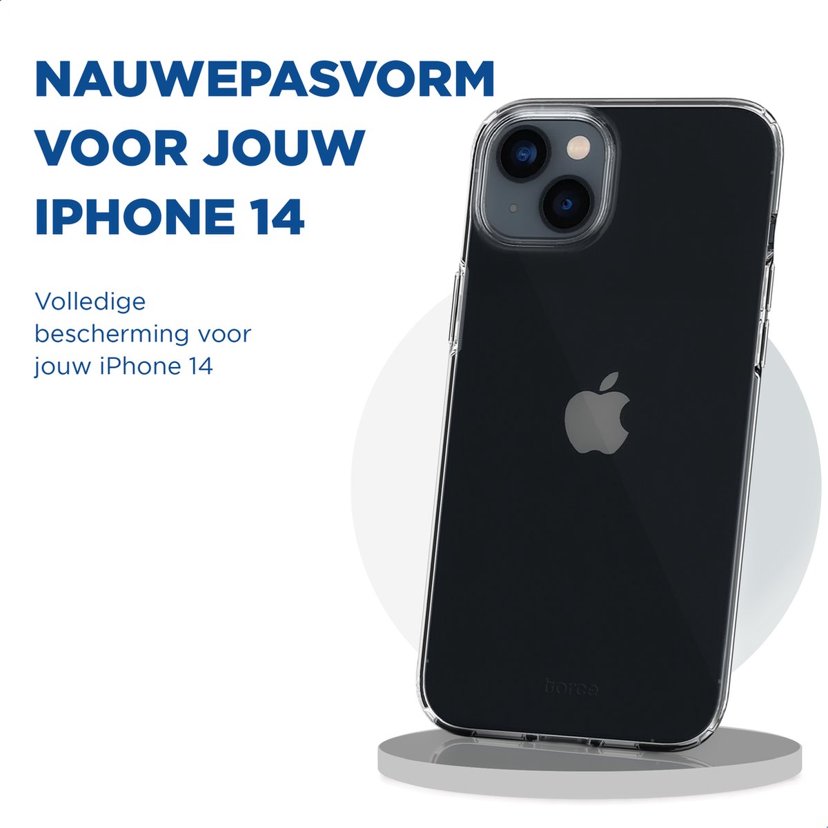 TORCE iPhone 14 Hoesje Met Screenprotector - Transparant - TPU