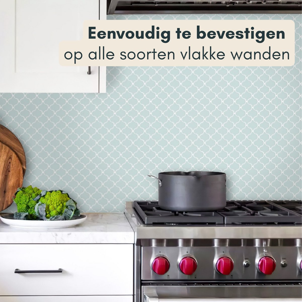 Solusia Zelfklevende Plaktegels Blauw - Oosters Patroon – 10 Luxe Plaktegels voor Wand – Waterdichte Wandpanelen voor Keuken, Badkamer en Toilet – 25,4 x 25,4 cm – Makkelijk aan te brengen - Tegeltjes Tegelstickers Moroccan Lantern