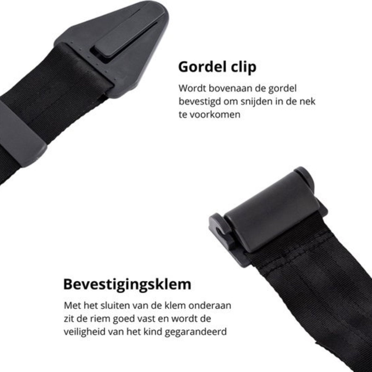 Gordelspanner voor Kinderen Lichtblauw - Gordelbeschermer Tegen Snijden in de Nek - Gordelclip Gordelversteller Gordelverlenger - Gordelklem voor Kinderen