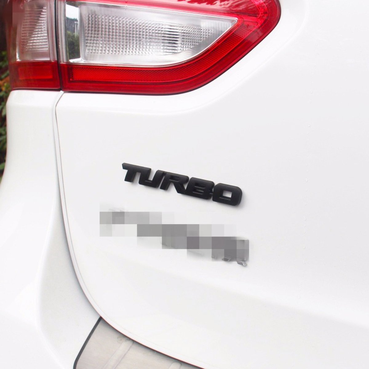 Auto Embleem Turbo - Glossy Zwart - Zelfklevende Badge - Sport Logo - universeel/alle automerken - voor Achterklep - Auto Accessoires
