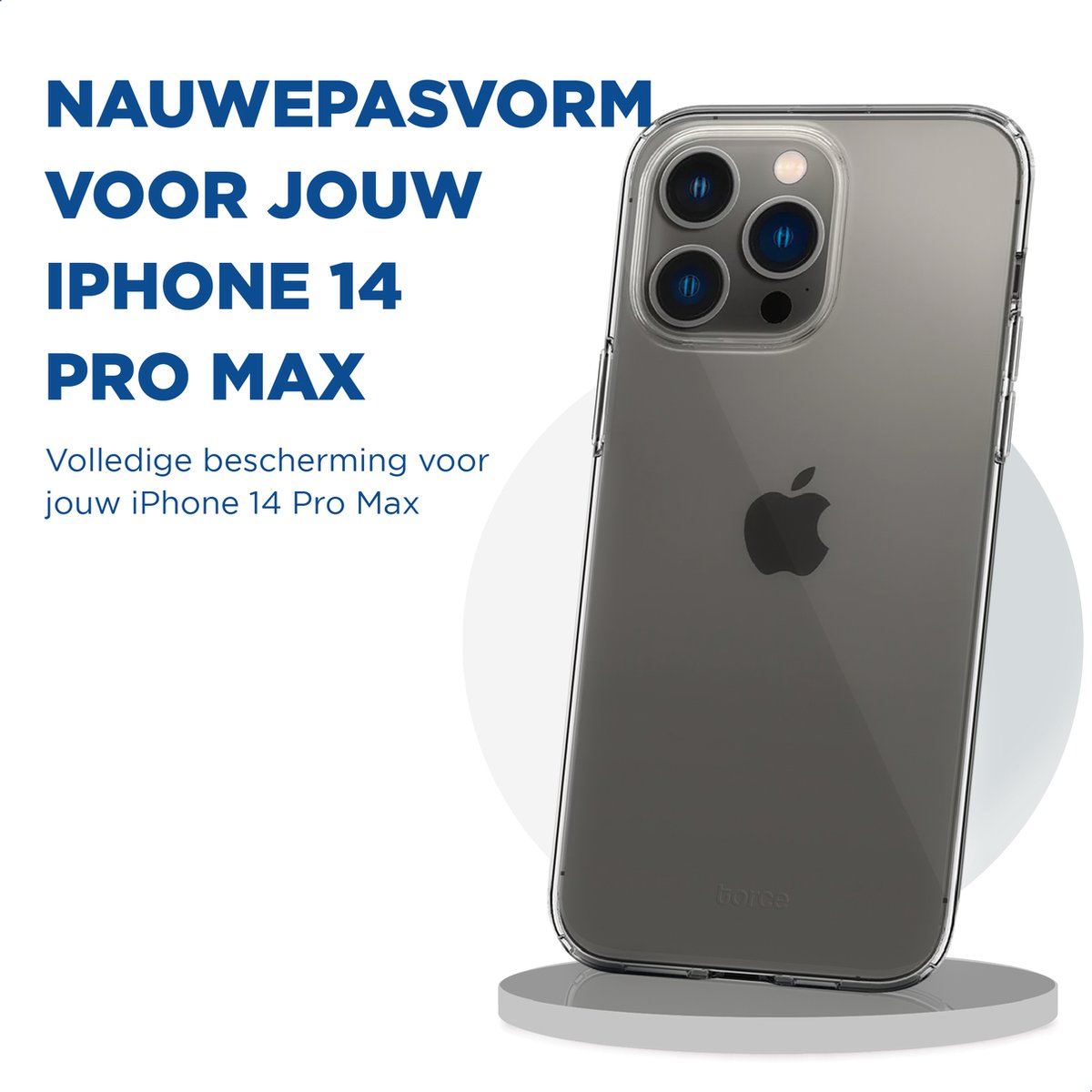 TORCE iPhone 14 Pro Max Hoesje Met Screenprotector - Transparant - TPU