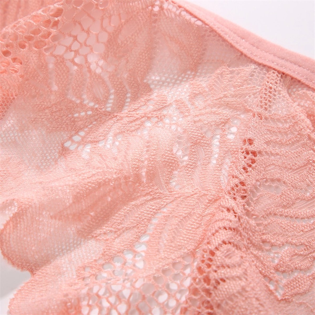 3 Pack - Sexy Brazilian Dames String - Kant - Paars, Roze en Zwart - Dames Lingerie / Ondergoed Set - Maat M