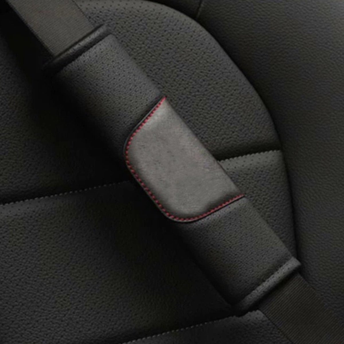 Luxe Gordel Covers - Set van 2 Gordelhoezen - Zwart Leather Look - Zachte Gordel Hoes Beschermer - Ook voor Kinderen -Geschikt voor alle automerken/ universeel - Auto Accessoires - Gordelhoes Gordelbeschermer