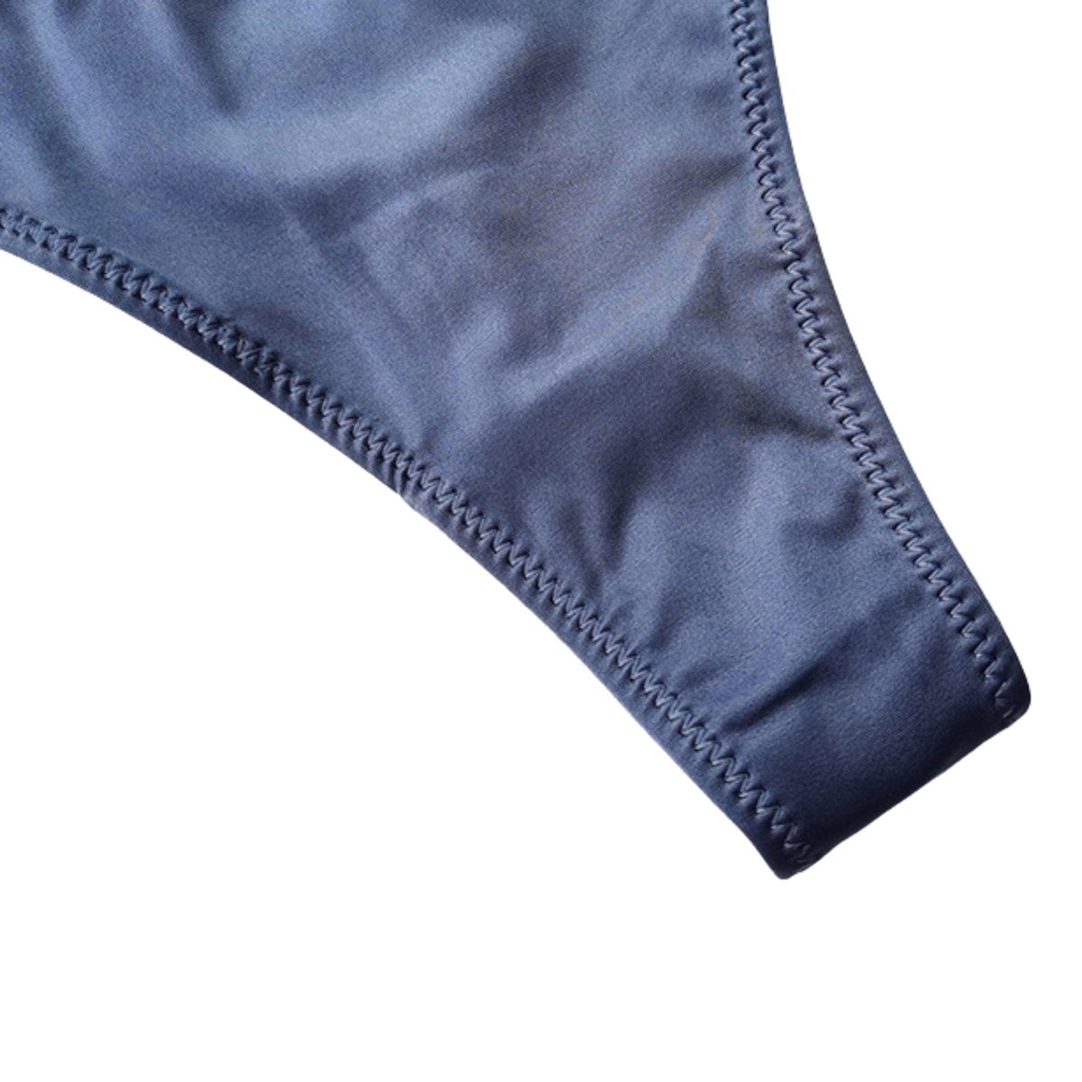 Love Secret String Blauw - Luxe Design met Diamantjes en Satijn - High Waist - Dames Lingerie / Ondergoed - Maat S
