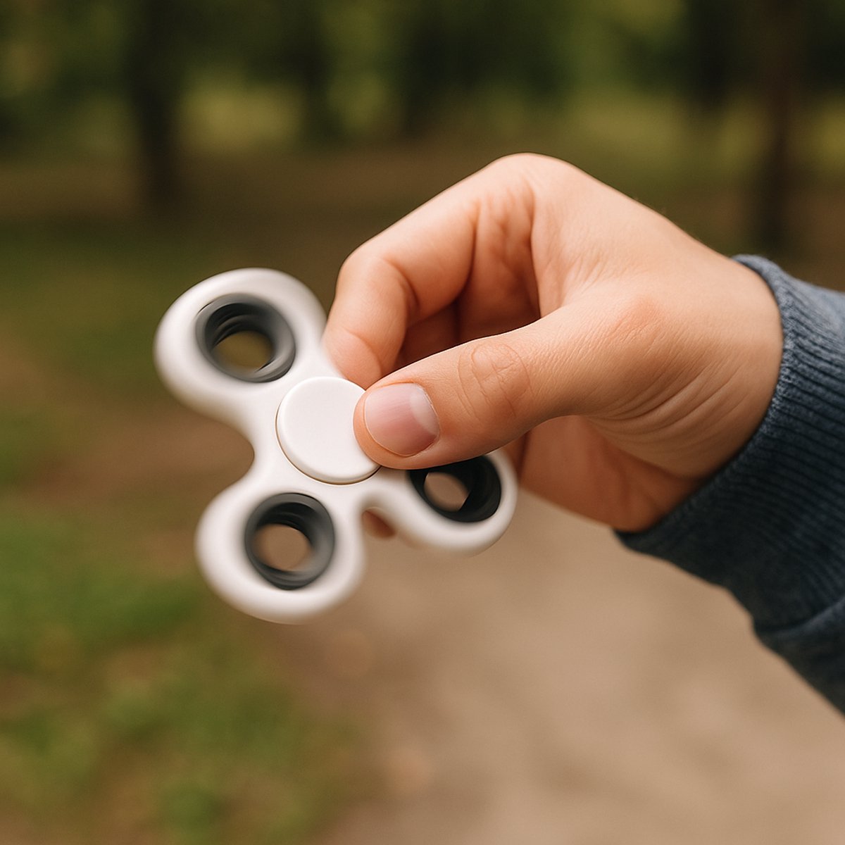 Fidget Spinner Wit  - Langdurige spin - Stressverlichter voor Kinderen & Volwassenen - Anti Stress Speelgoed - Hand Spinner - Concentratie Speelgoed - Compact Formaat - Kunststof