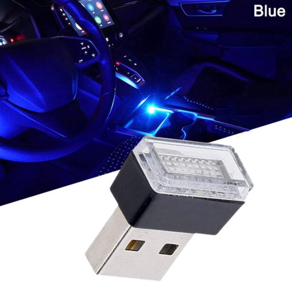 USB Led Verlichting Blauw - USB LED Lampje voor Auto, Interieur of Laptop - Mini Sfeerverlichting Dashboard - Nachtverlichting Auto - Autoverlichting