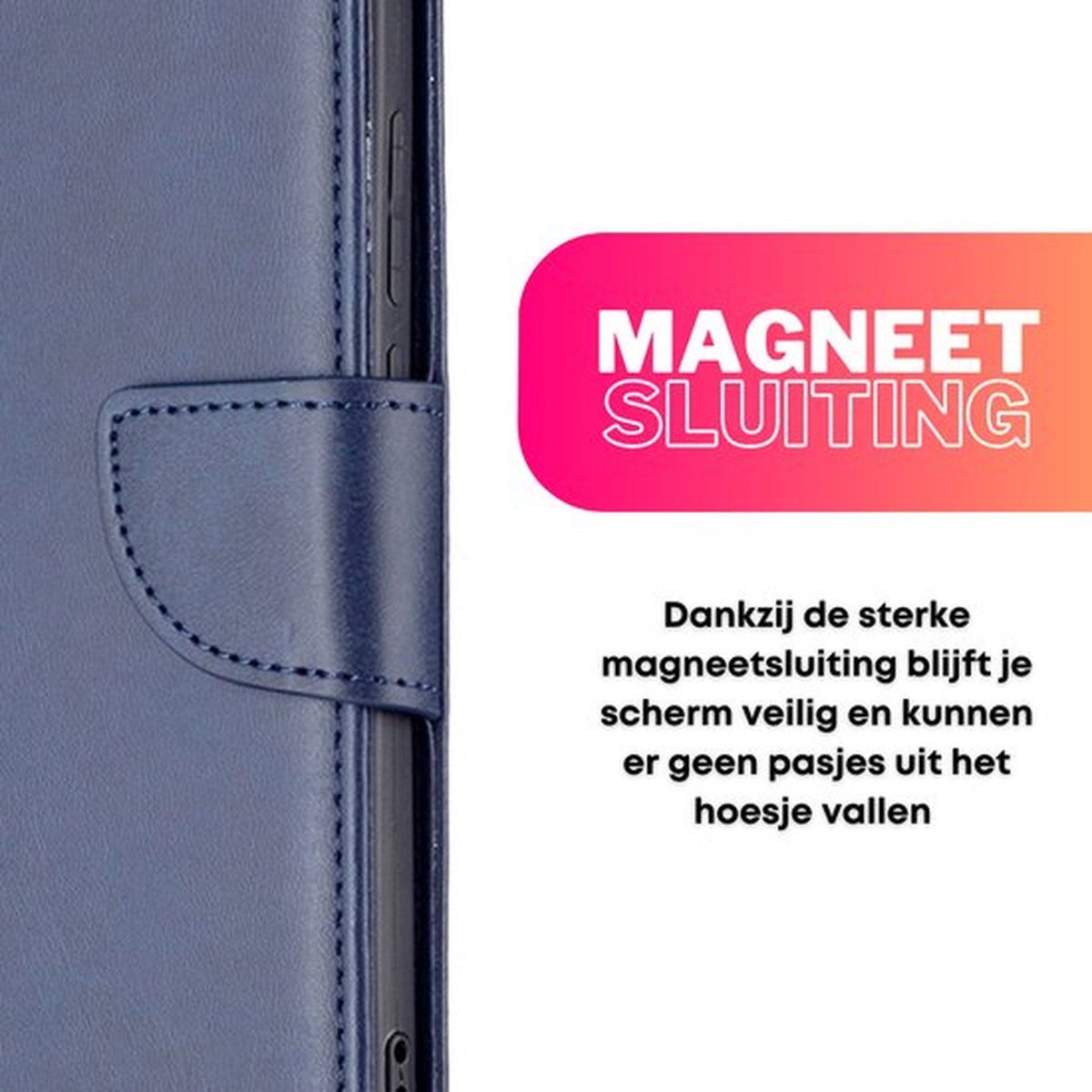 [EOL] Hoesje Blauw - Geschikt voor Samsung Galaxy S23 Ultra - Portemonnee Book Case - Boekje Met Kaarthouder / Pasjeshouder en Magneetsluiting - Booklet - Wallet Beschermhoes - Telefoonhoesje