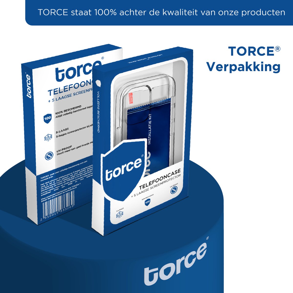 TORCE® iPhone 13 Pro Hoesje - Case Transparant + Gratis Glass Screenprotector