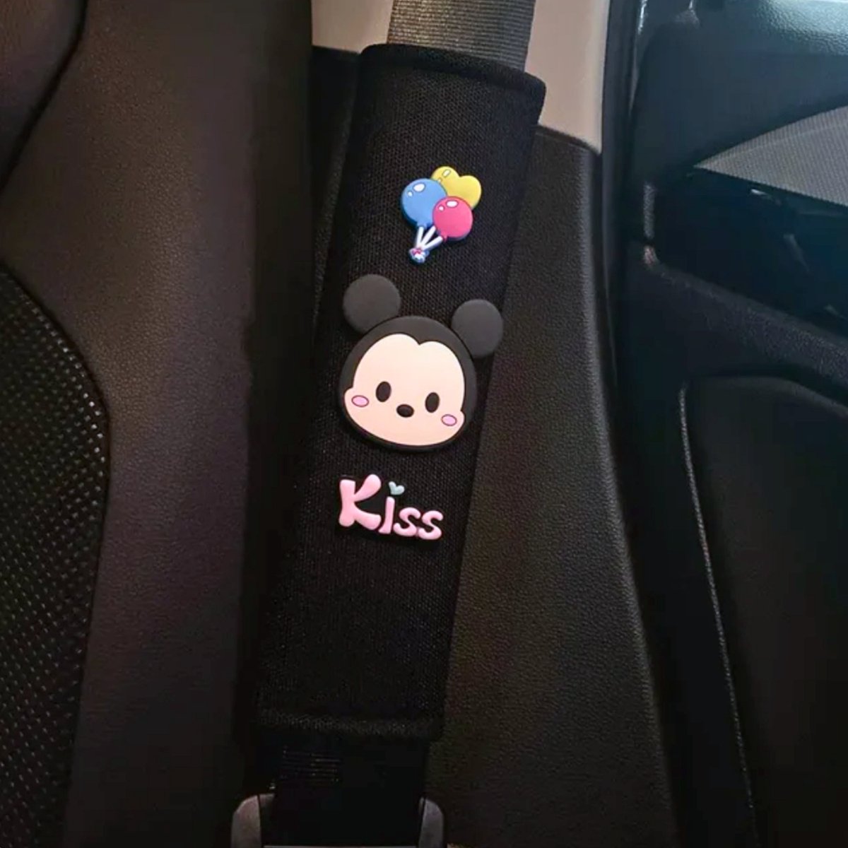 Zachte Gordelbeschermers - Geschikt voor Kinderen - Set van 2 Gordelhoezen - Zachte Gordel Hoes Beschermer - Muizen - Auto Accessoires