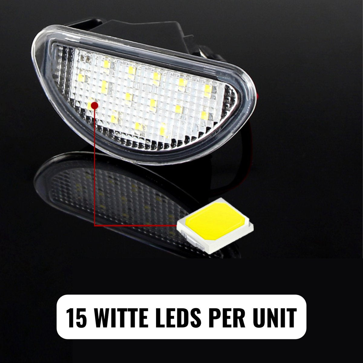 LED Kentekenverlichting Wit - 2 Stuks - Geschikt voor Toyota Aygo - Plug & Play Kenteken Lampjes - Set van 2 Kentekenlampjes - Wit LED