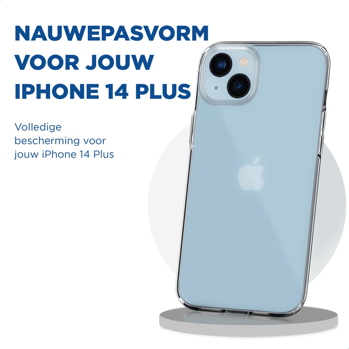 TORCE iPhone 14 Plus Hoesje Met Screenprotector - Transparant - TPU