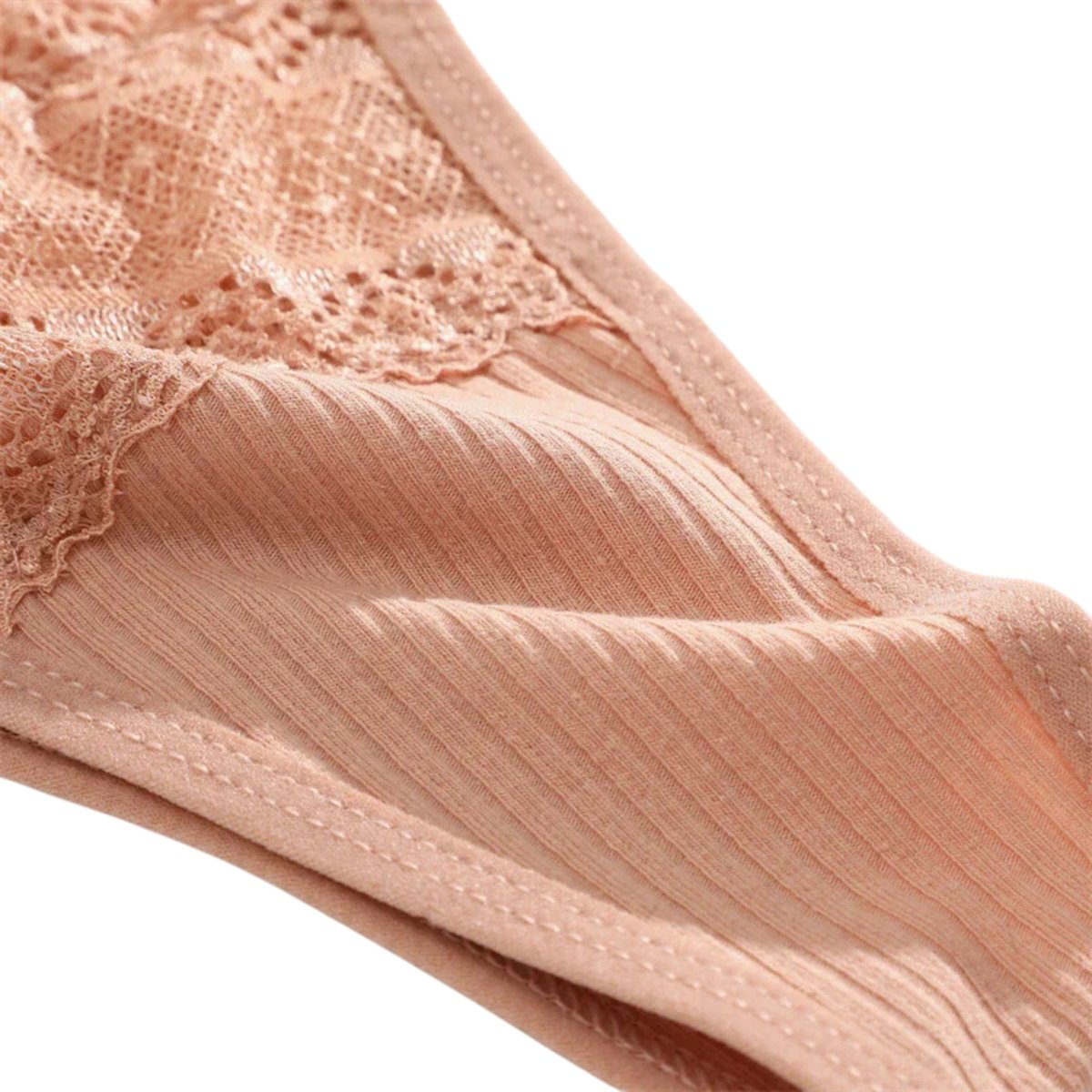 [EOL] 3 Pack - Sexy Dames String met Kant - Zwart - High Waist Slip - Vrouwen Lingerie / Ondergoed - Maat L