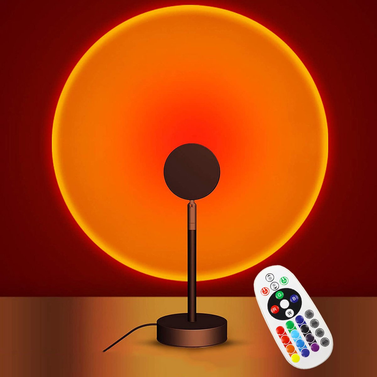 Sunset lamp  - 16 kleuren - Projector lamp - Afstandsbediening - Sfeer verlichting - Summervibes - licht projector