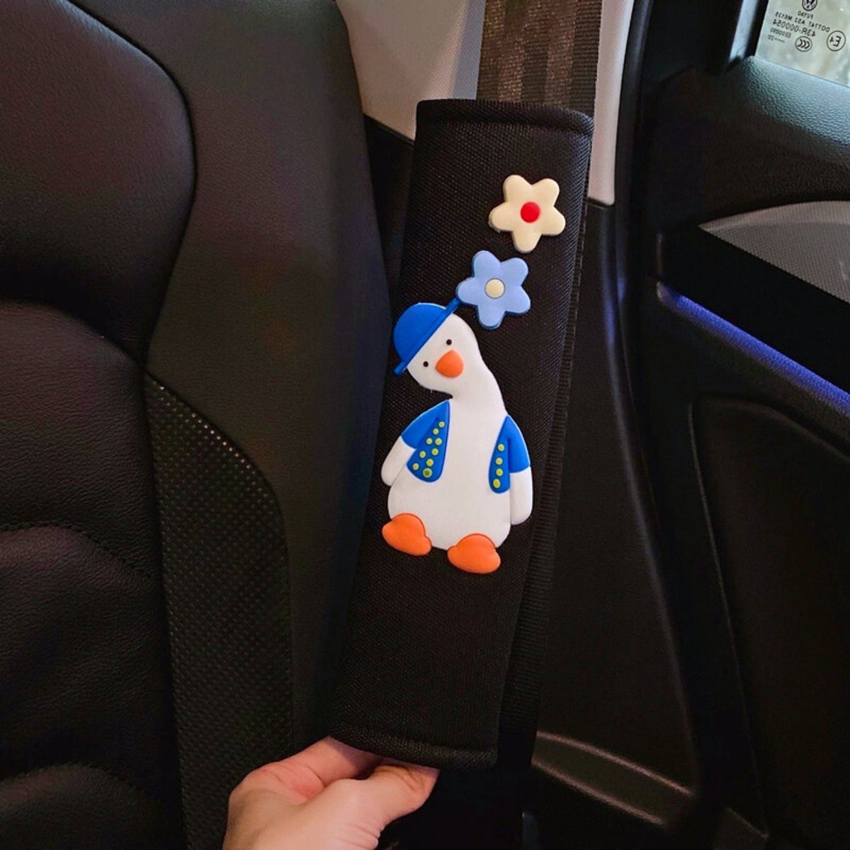 Zachte Gordelbeschermers - Geschikt voor Kinderen - Set van 2 Gordelhoezen - Zachte Gordel Hoes Beschermer - Eenden / Ganzen - Auto Accessoires
