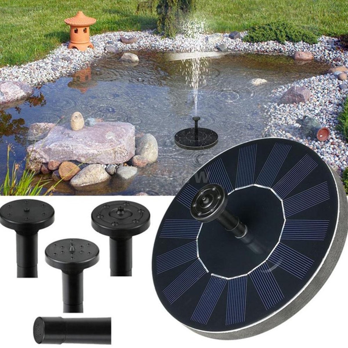 Solar Fontein op Zonne-energie - Solar Fountain