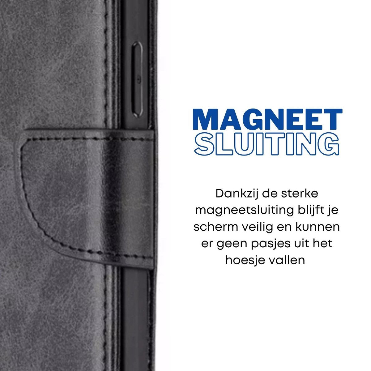 [EOL] Hoesje Zwart  - Geschikt voor OPPO A16 / A16S / A54S - Portemonnee Book Case - Boekje Met Kaarthouder / Pasjeshouder en Magneetsluiting - Booklet Beschermhoes Kunstleer