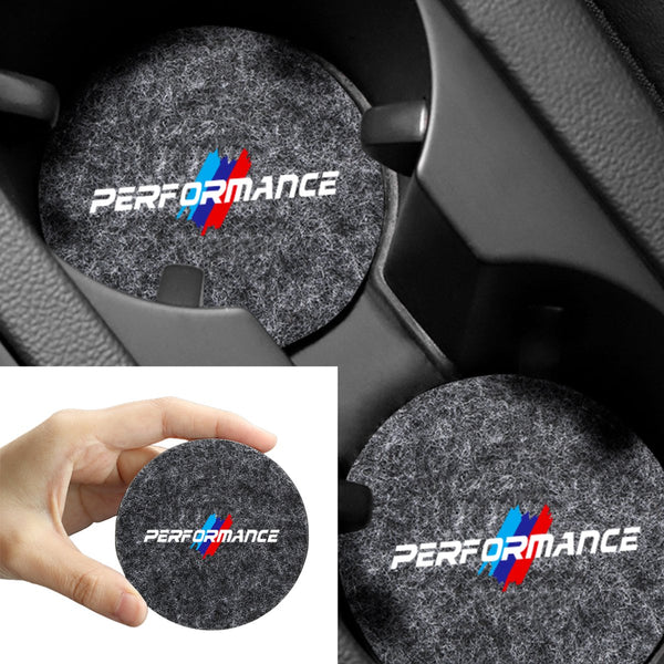 Set van 2 Bekerhouder Inleggers - Vilt Grijs - Performance - Geschikt voor alle automerken/ universeel - Foam Bekerhouders Onderzetters - Auto Accessoires