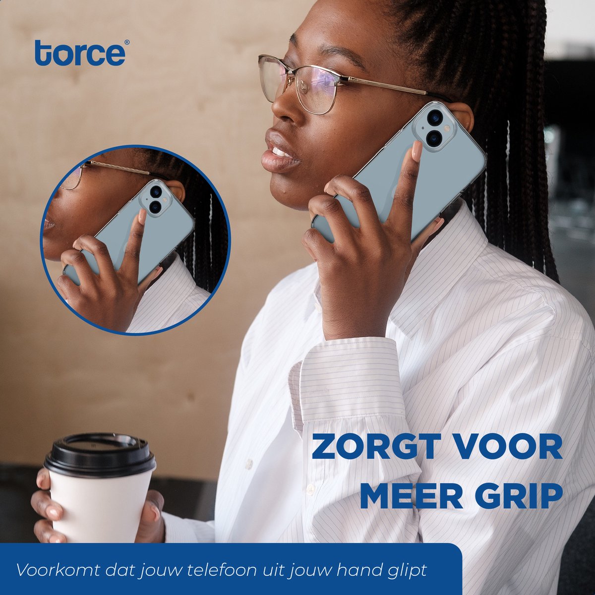 TORCE iPhone 14 Plus Hoesje Met Screenprotector - Transparant - TPU