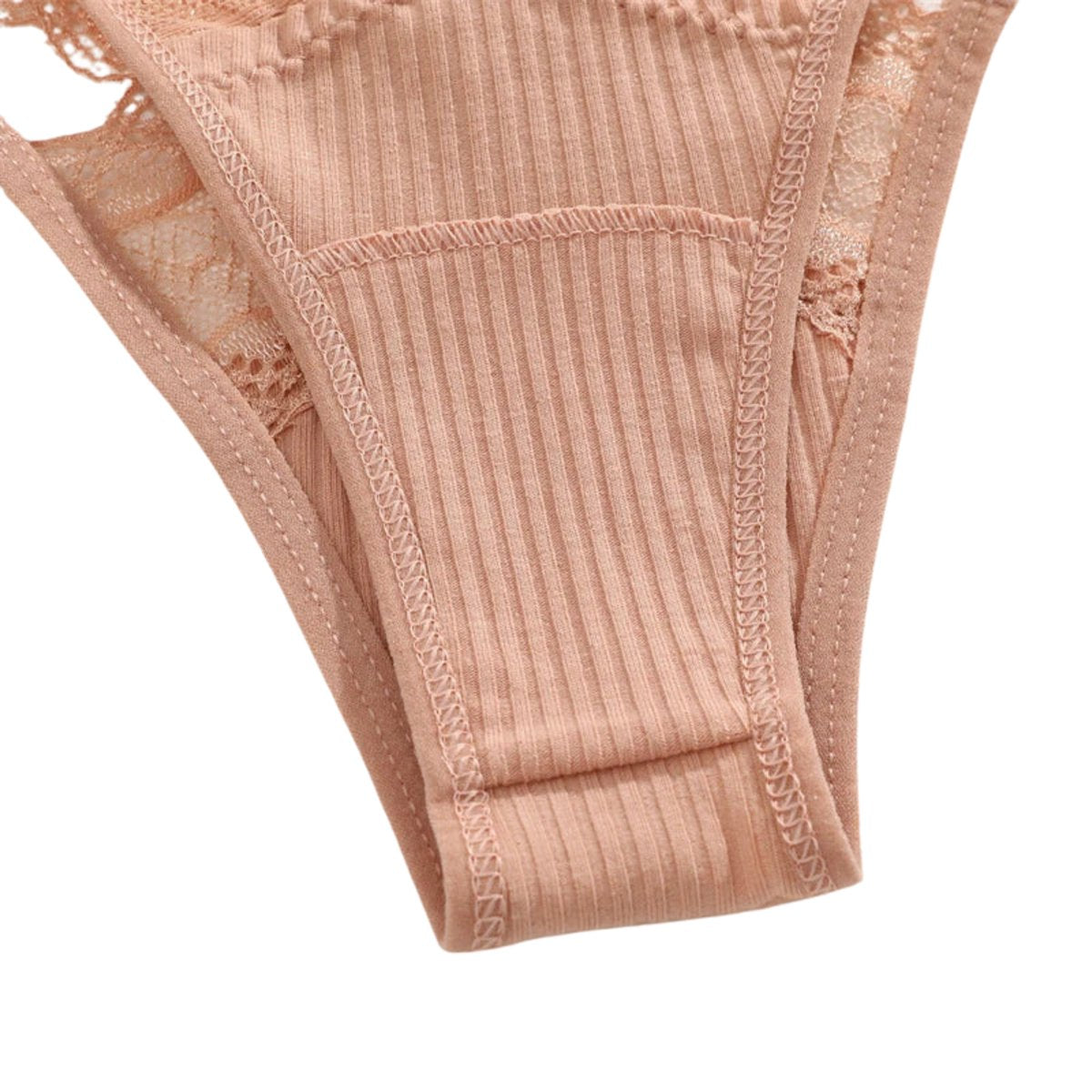 [EOL] 3 Pack - Sexy Dames String met Kant - Zwart - High Waist Slip - Vrouwen Lingerie / Ondergoed - Maat S