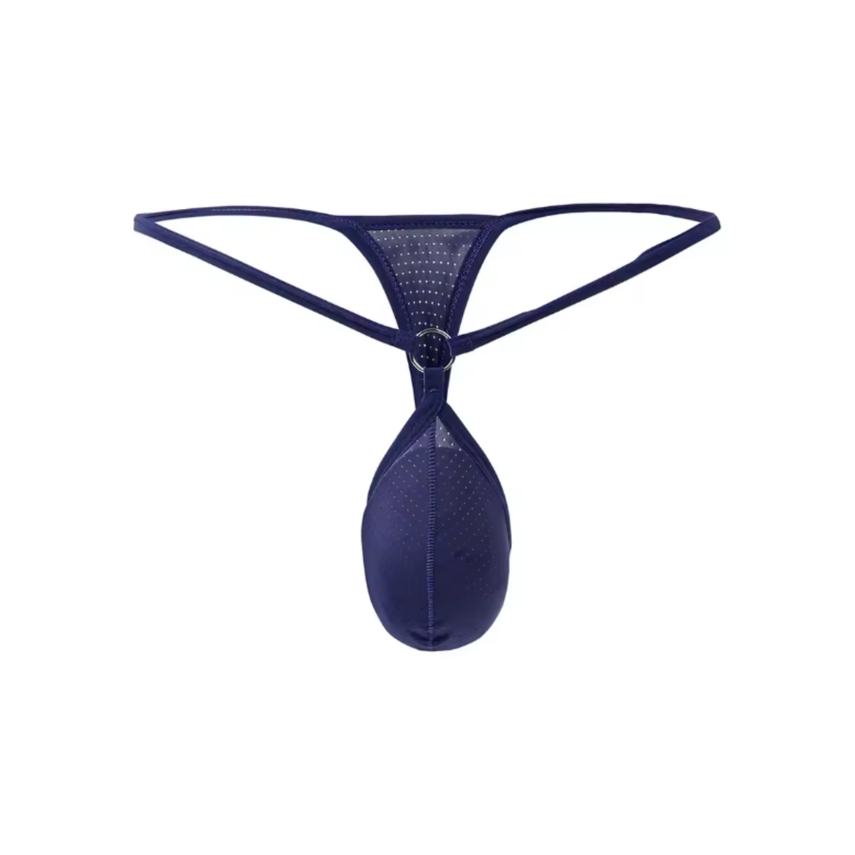 Heren Pouch G-String – Donkerblauw - Sexy Pouch Ondergoed - Mini String - Smalle Bandjes - Lage Taille & Hoge Elasticiteit – Ondergoed / Onderbroek / Slip - Mannen Lingerie - Maat XXL / 2XL