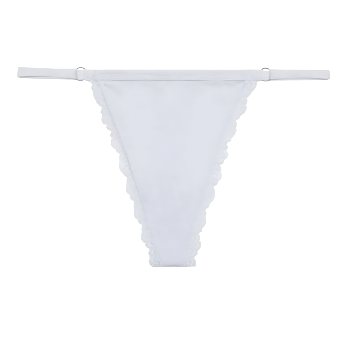 4 Pack - Sexy Dames String - Wit - Katoen Ondergoed - Kant & Smalle Bandjes - Dames Lingerie / Onderbroek / Slip Set - Maat M
