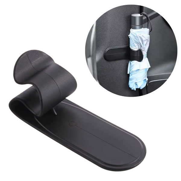 Auto Paraplu Houder Clip - Zelfklevend en Ruimtebesparend - Auto Organisator voor Alle Automerken - Universeel - Zwart