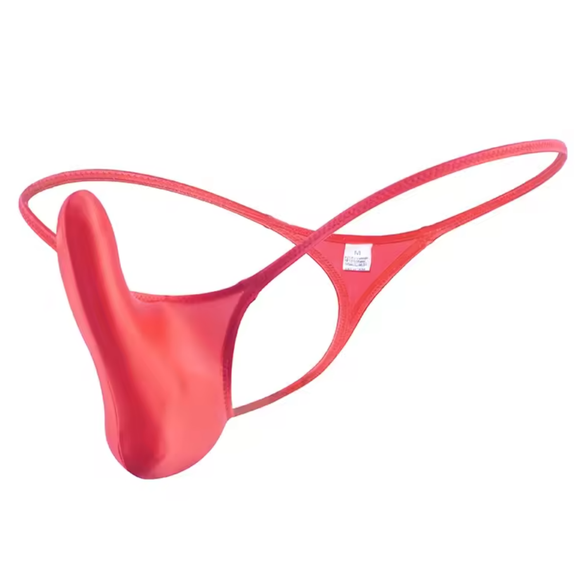 Heren Satijnen G-String – Rood - Sexy Pouch Ondergoed – Glanzend Satijn - Lage Taille en Hoge Elasticiteit – Onderbroek / Slip - Mannen Lingerie - Maat M