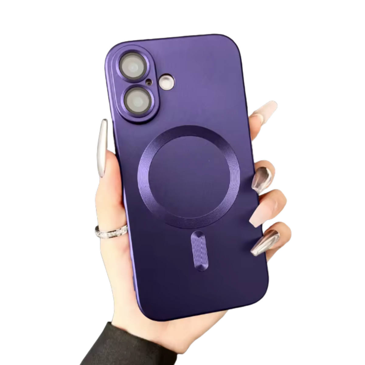 Magsafe Hoesje/ Case - Geschikt voor Apple iPhone 17 Pro - Met Camera Protectors - Gloss Soft Touch - Paars - Magnetisch TPU Hoesje - Ultra Shockproof - Magneet Compatible