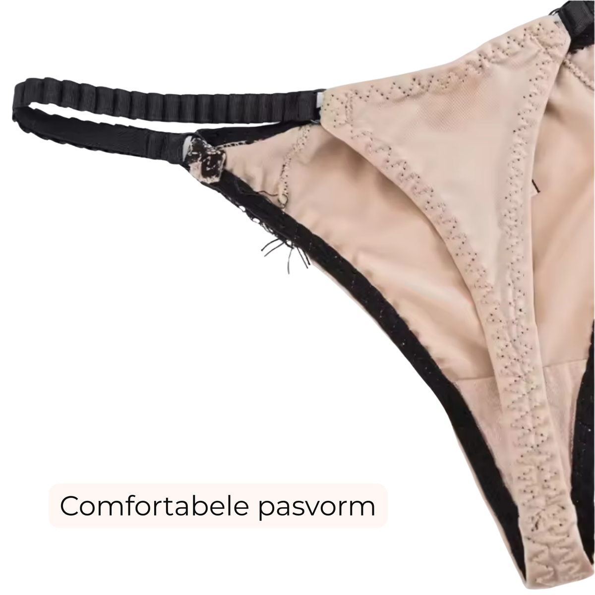 Satijnen Dames String – Bordeaux Rood - Glanzend Satijn & Zacht Kant – Zwart Kant - Sexy Lingerie Voor Vrouwen - Comfortabel Ondergoed  - Slips / Onderbroeken - One Size