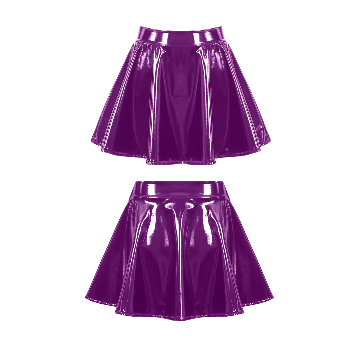 Latex-look Rok Paars - Sexy Erotisch Rokje - Imitatie Leder - Sexy Lingerie - Cosplay - Glanzend Dames Rokje - Maat 3XL/XXXL