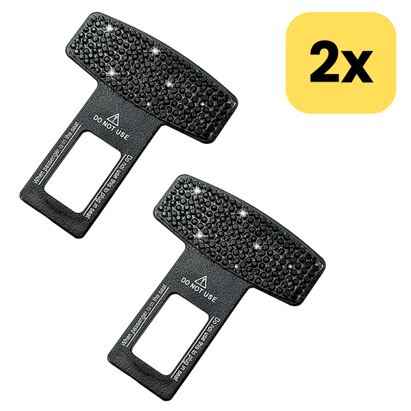 Set van 2 Gordel Piep Stoppers - Glitters Steentjes - Gordel Alarm Stopper - Waarschuwing Stopper - Gordel Clip - Autogordel Piep - Auto Accessoires