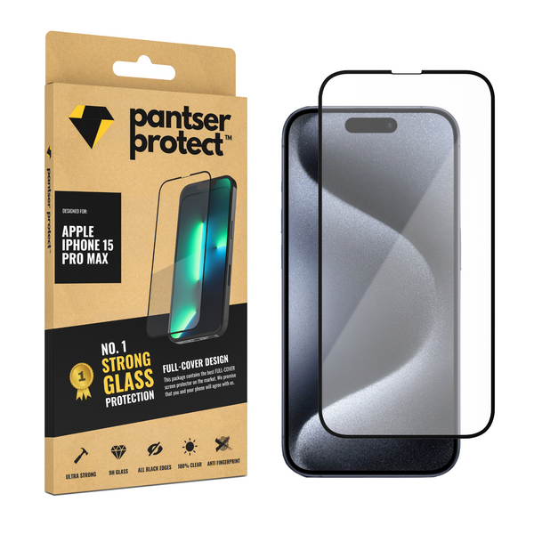 Pantser Protect™ Glass Screenprotector Geschikt voor iPhone 15 Pro Max - Case Friendly - Premium Pantserglas - Glazen Screen Protector