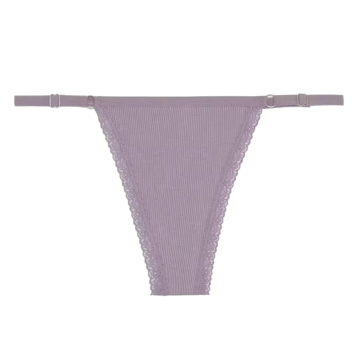 4 Pack - Sexy Taupe Dames String - Katoen Ondergoed - Kant & Smalle Bandjes - Dames Lingerie / Onderbroek / Slip Set Taupe - Maat M